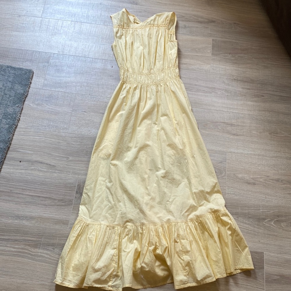 yellow maxi dress
